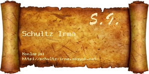 Schultz Irma névjegykártya